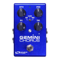 Source Audio SA242 Gemini Chorus pedal - blue enclosure, front view with Depth, Speed, Mix and Tone knobs