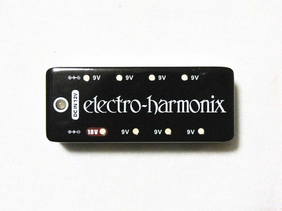 Electro-Harmonix S8 multi-output power supply — black unit with 9V and 18V outputs