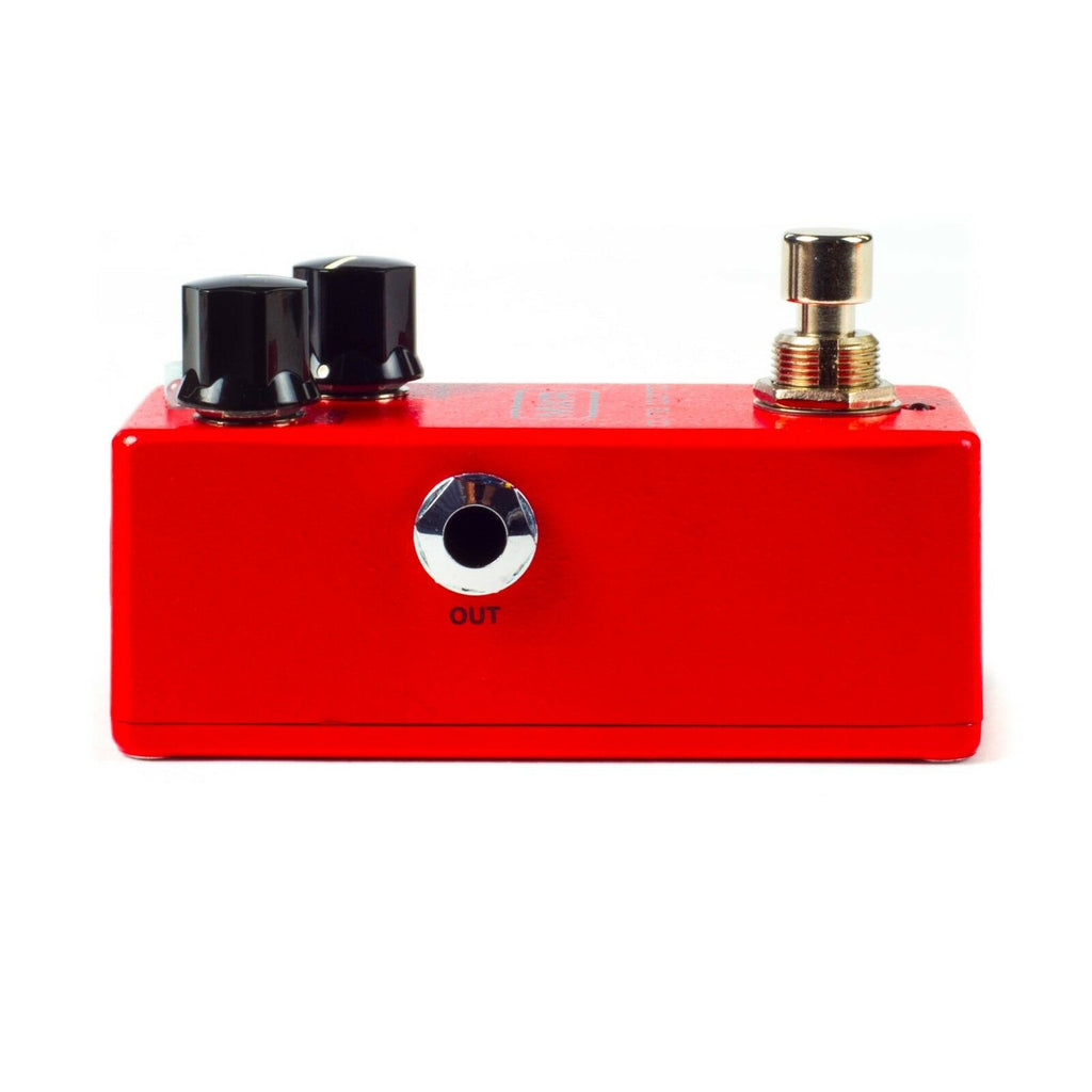 MXR M291 Dyna Comp Mini compressor pedal — top with output and sensitivity knobs
