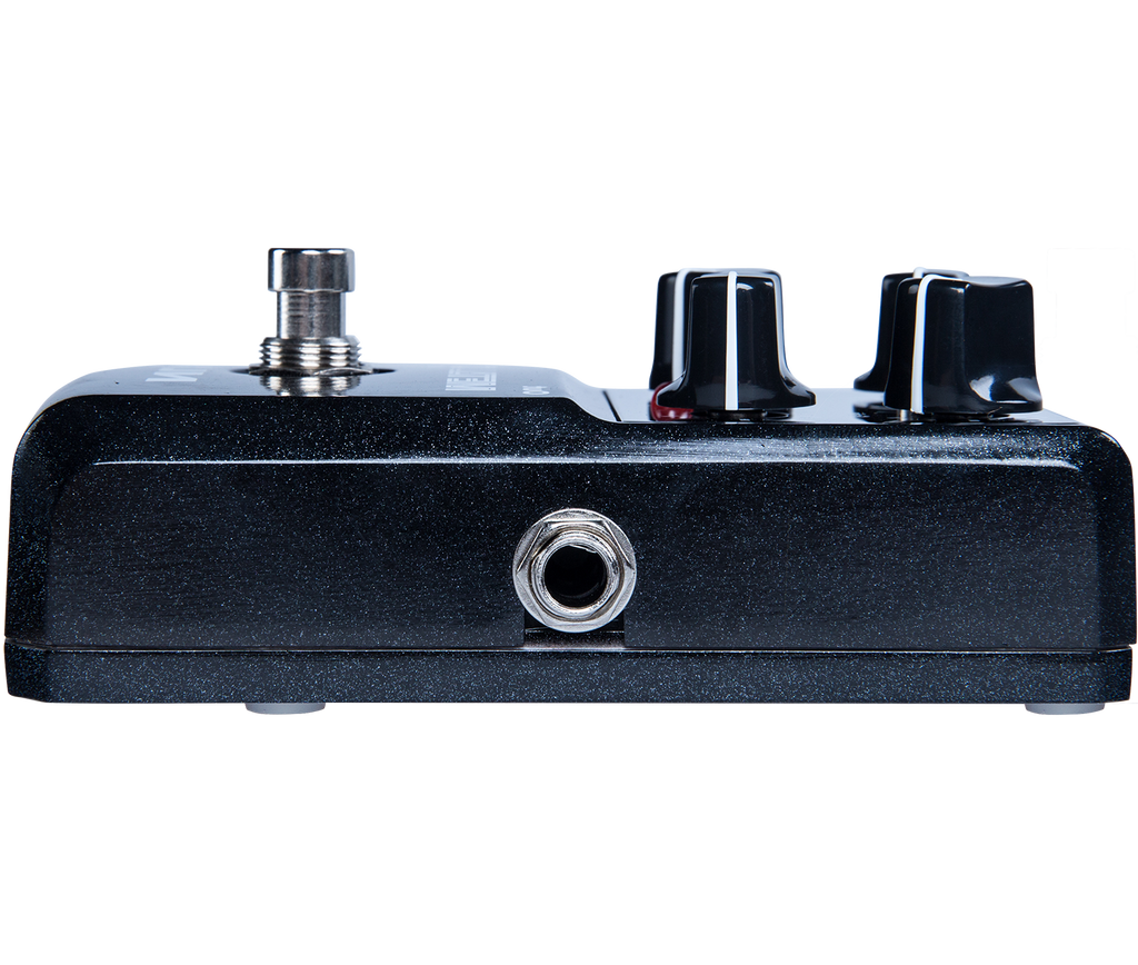 NUX Metal Core Deluxe distortion pedal — top panel voice toggle detail
