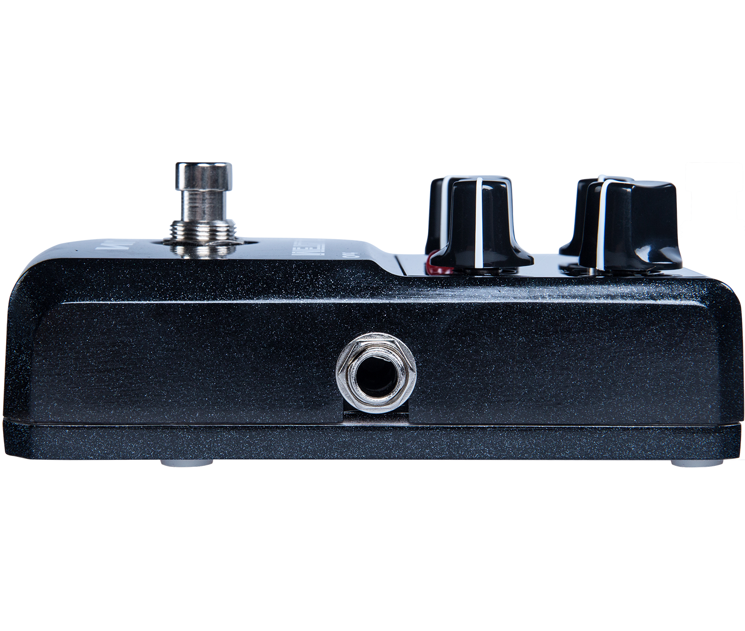 NUX Metal Core Deluxe distortion pedal — top panel voice toggle detail