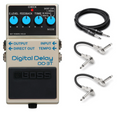 Boss DD-3T digital delay guitar pedal with included guitar and patch cables
