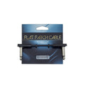 RockBoard Flat Patch Cable — black 5cm flat pedalboard cable with slim angled plugs