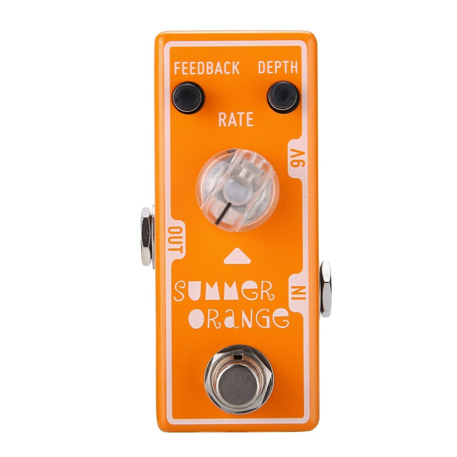Tone City T12 Summer Orange Phaser pedal — angled view showing controls