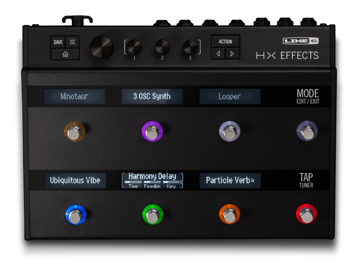 Line 6 HX Effects multi-effects pedalboard angled front view