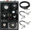 Death By Audio Evil Filter fuzz pedal — black, with included Hosa cables