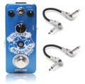 Outlaw Effects Deputy Marshall Plexi distortion guitar pedal — blue mini enclosure shown with two patch cables