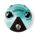 Used Dunlop FFM3 Jimi Hendrix Fuzz Face Mini — top-down view, teal enclosure