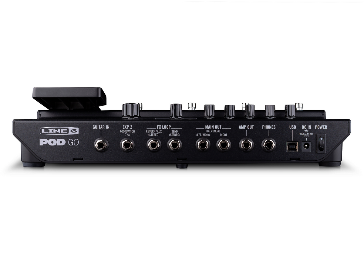 New Line 6 POD Go Helix-derived multi-effects pedal full view, black
