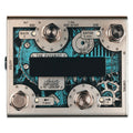 Matthews Effects The Futurist MIDI controller — silver and blue steampunk top view