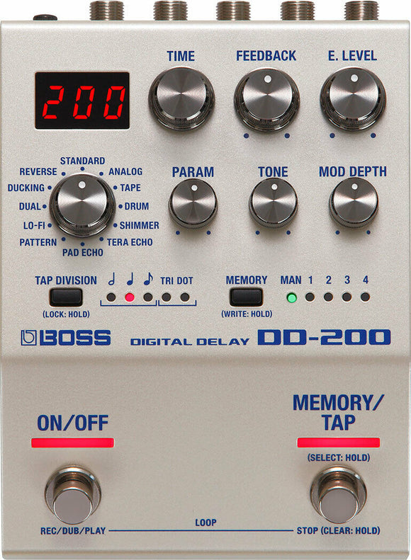 Used Boss DD-200 Digital Delay Guitar Effects Pedal