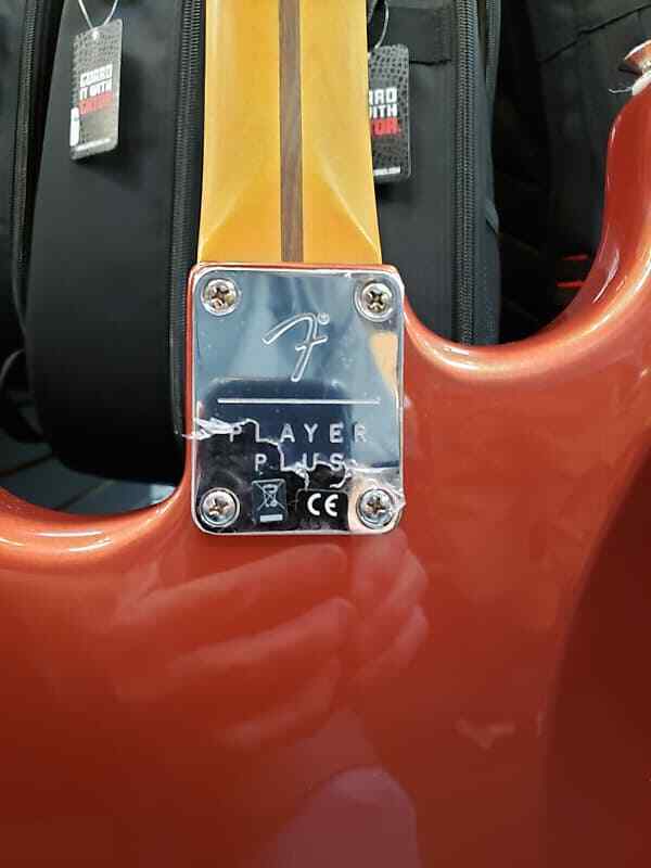 Fender Player Plus Stratocaster electric guitar — control knobs and switch