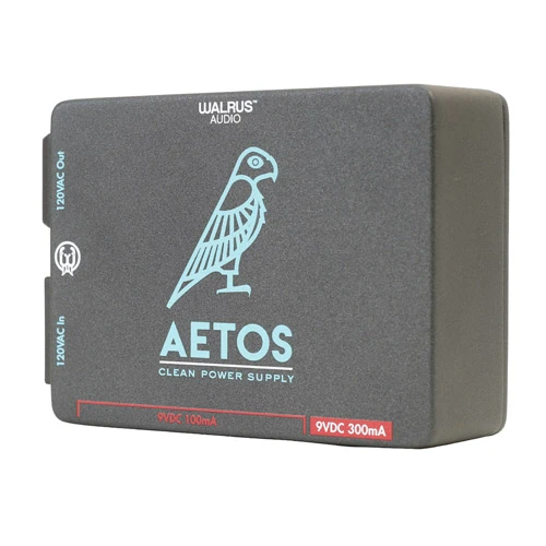 Walrus Audio Aetos V2 pedalboard power supply angled view