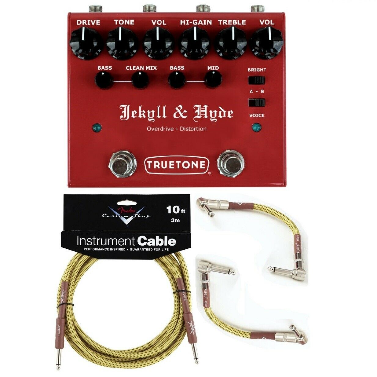 Truetone V3 Jekyll & Hyde overdrive distortion pedal - front top view