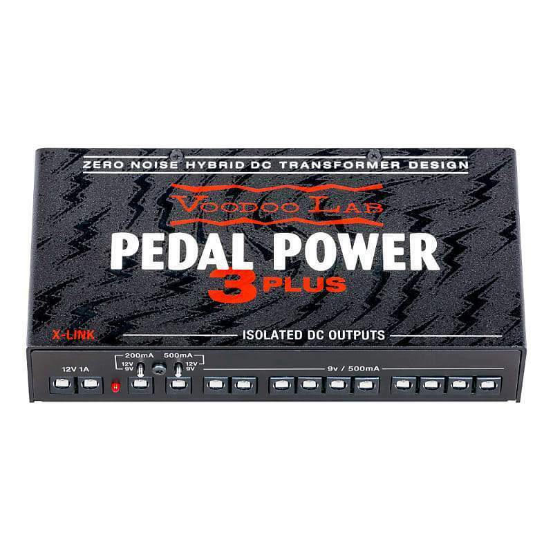 Voodoo Lab Pedal Power 3 Plus power supply — front output panel with included patch cables