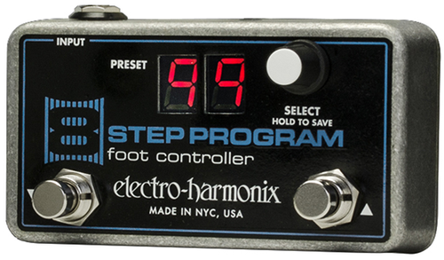 Electro-Harmonix 8-Step Program Foot Controller — front view black enclosure with footswitches
