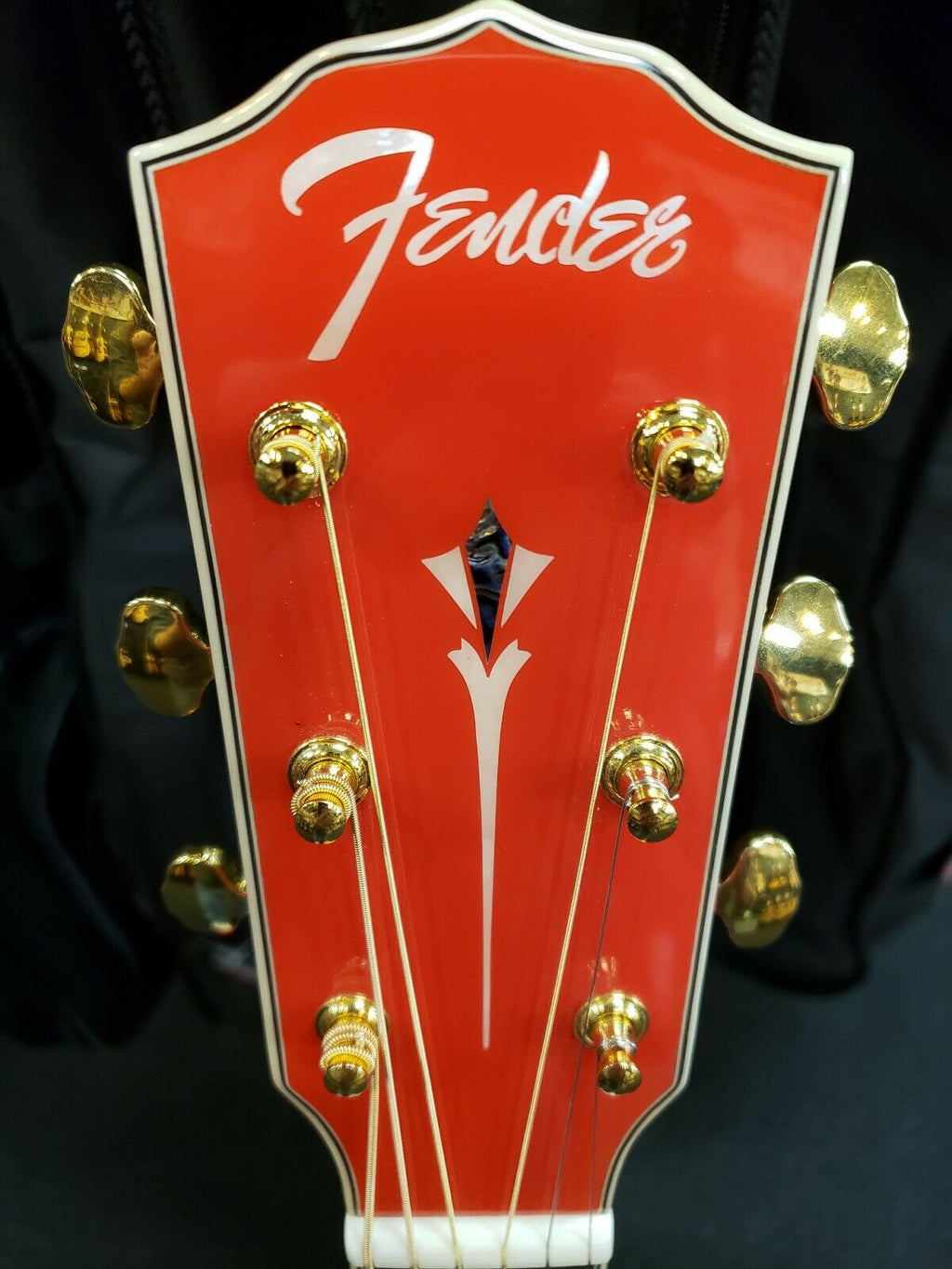 Fender Paramount PM-1E FSR acoustic-electric guitar — headstock front view