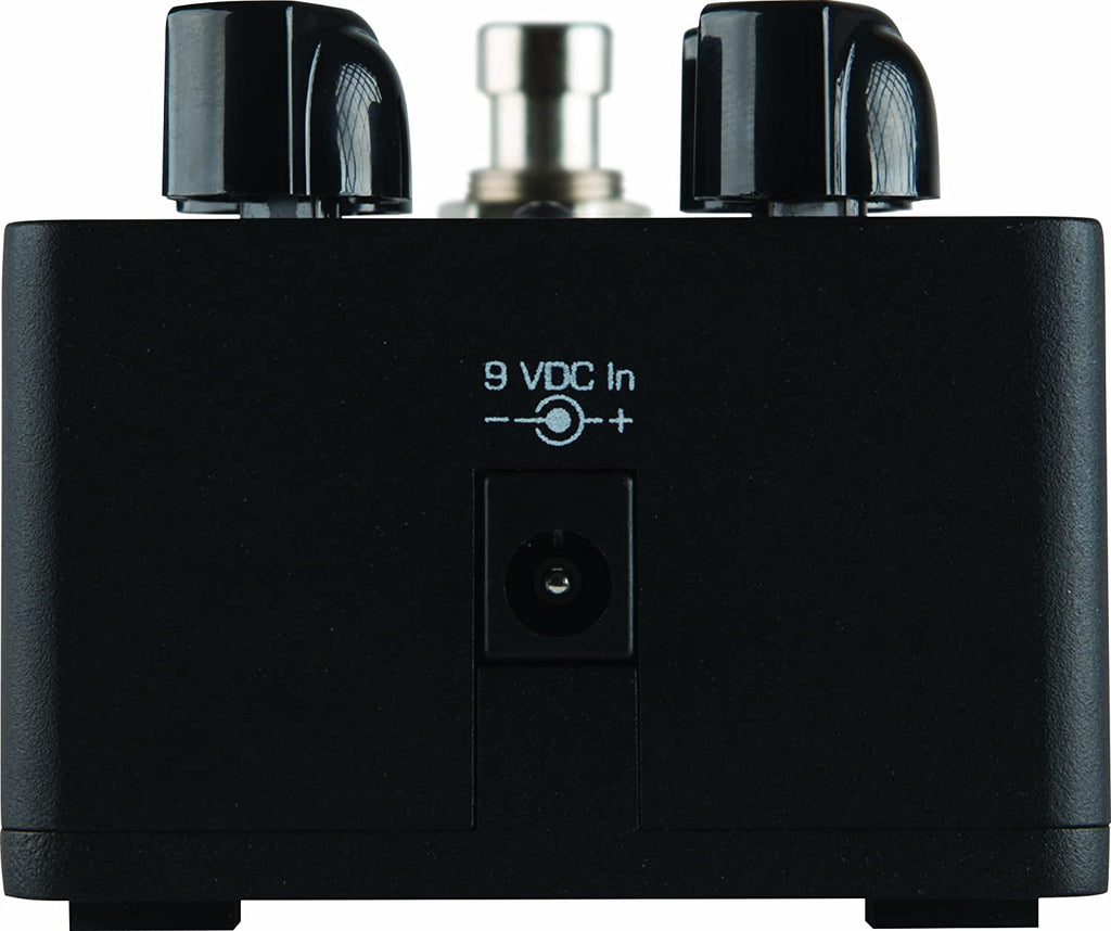 Ampeg Scrambler bass overdrive pedal — black, footswitch view