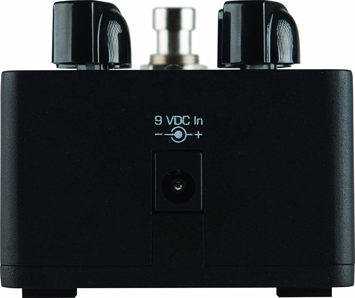 Ampeg Scrambler bass overdrive pedal — black, footswitch view