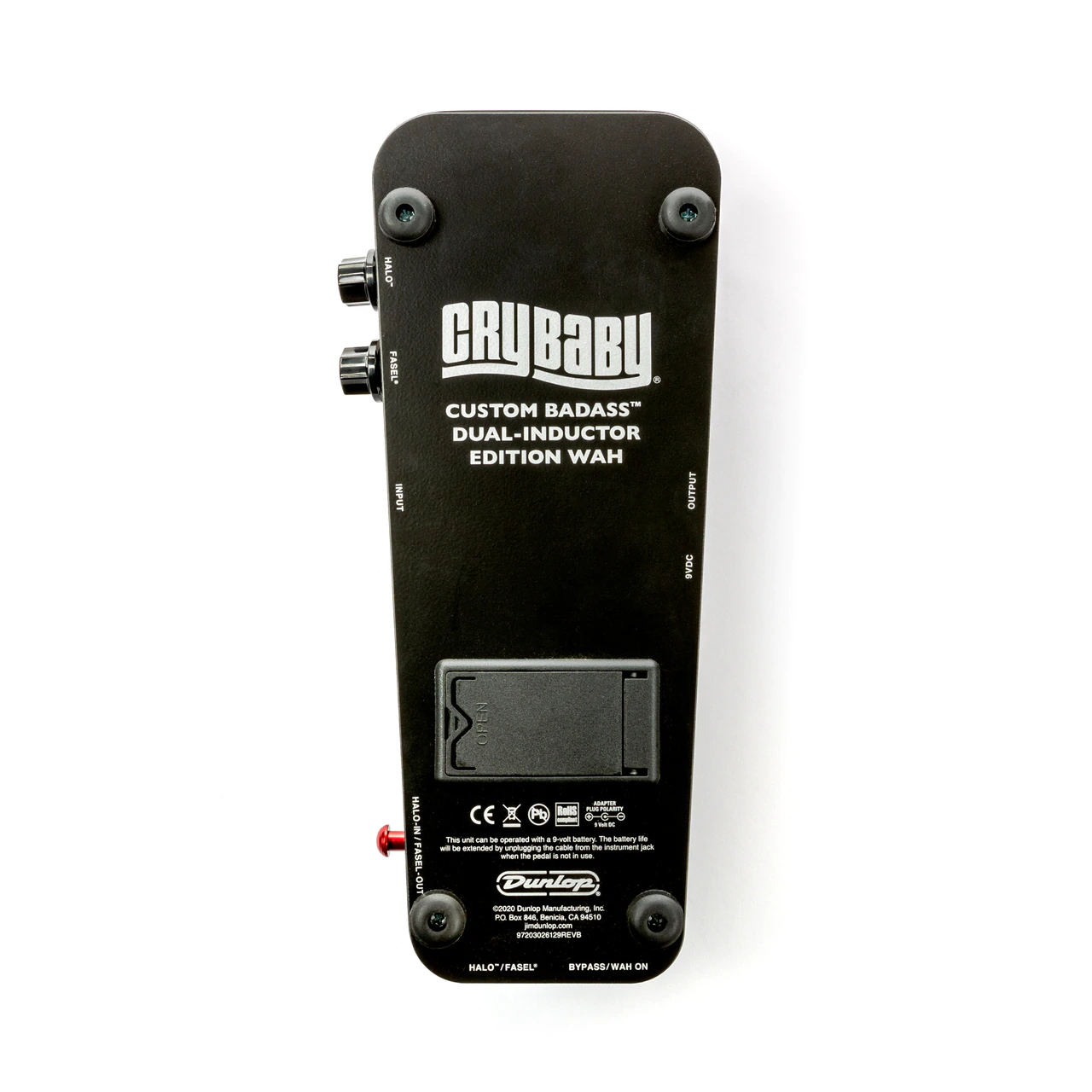 Dunlop GCB65 Cry Baby Custom Badass wah pedal — underside