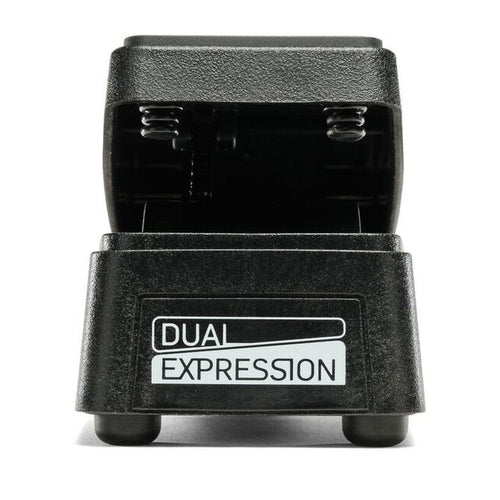 EHX Dual Expression pedal — black, side profile view
