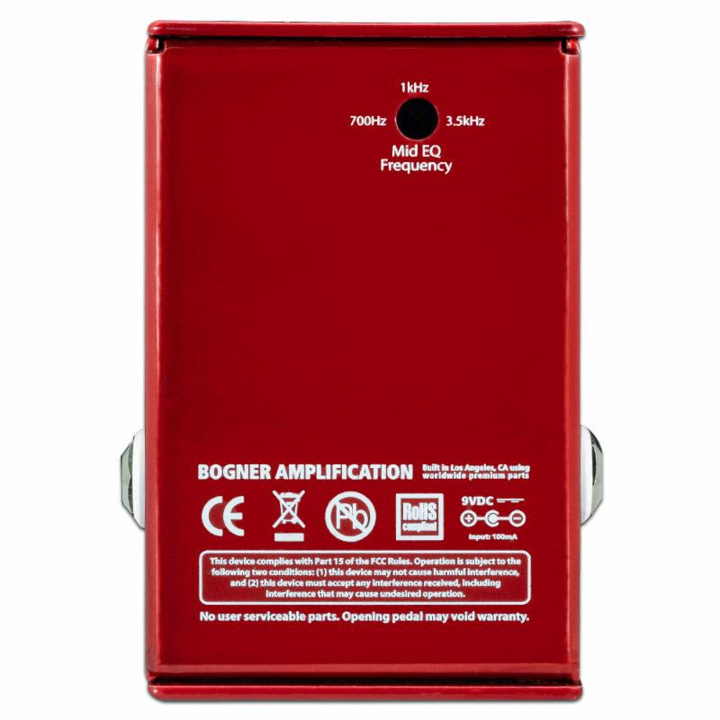 Bogner Ecstasy Red Mini overdrive pedal bottom trim pot access