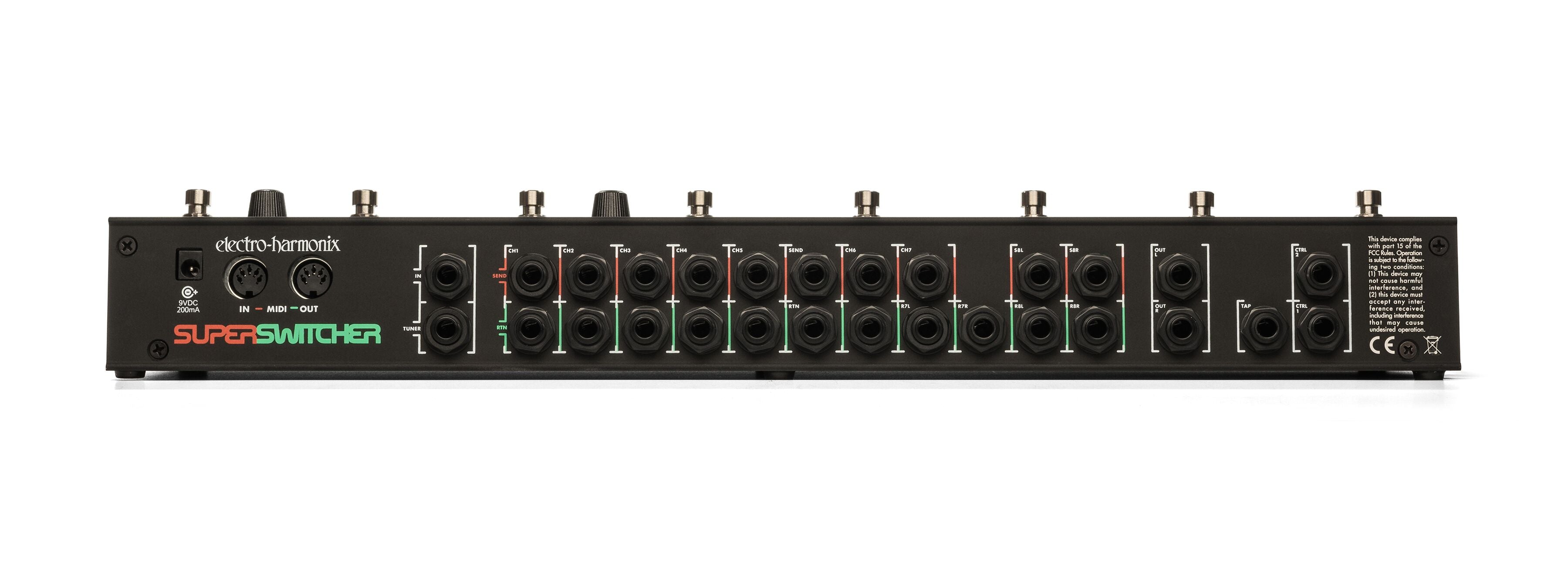 Electro-Harmonix Super Switcher effects hub — footswitch and loop detail