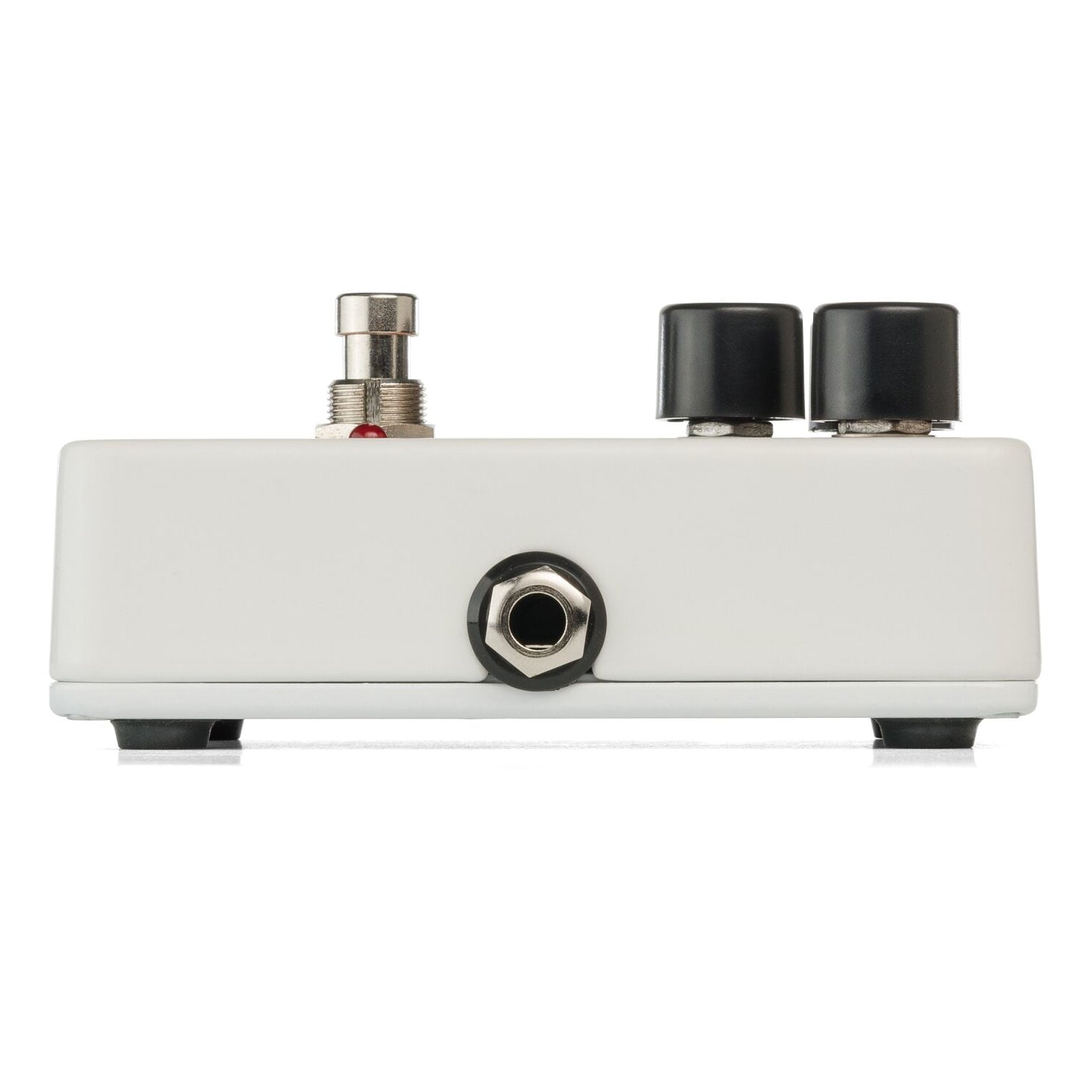 Electro-Harmonix Flatiron Fuzz pedal, footswitch and LED detail
