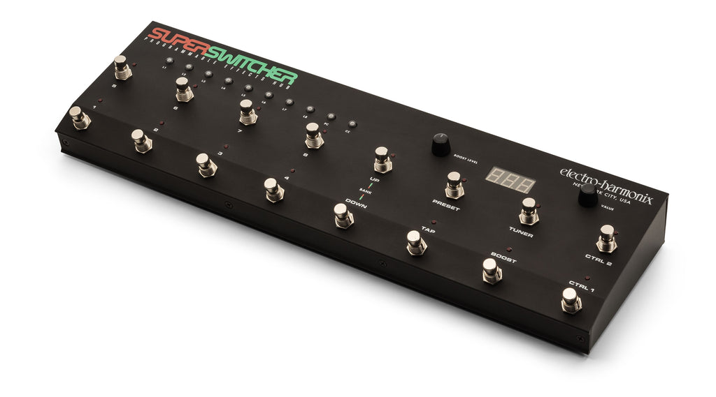 Electro-Harmonix Super Switcher effects hub — angled product view