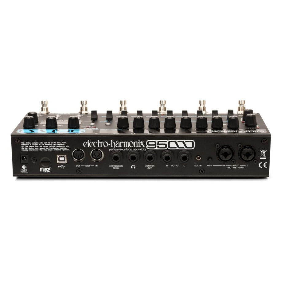 Electro-Harmonix 95000 Performance Loop Laboratory looper — gray, rear I/O panel
