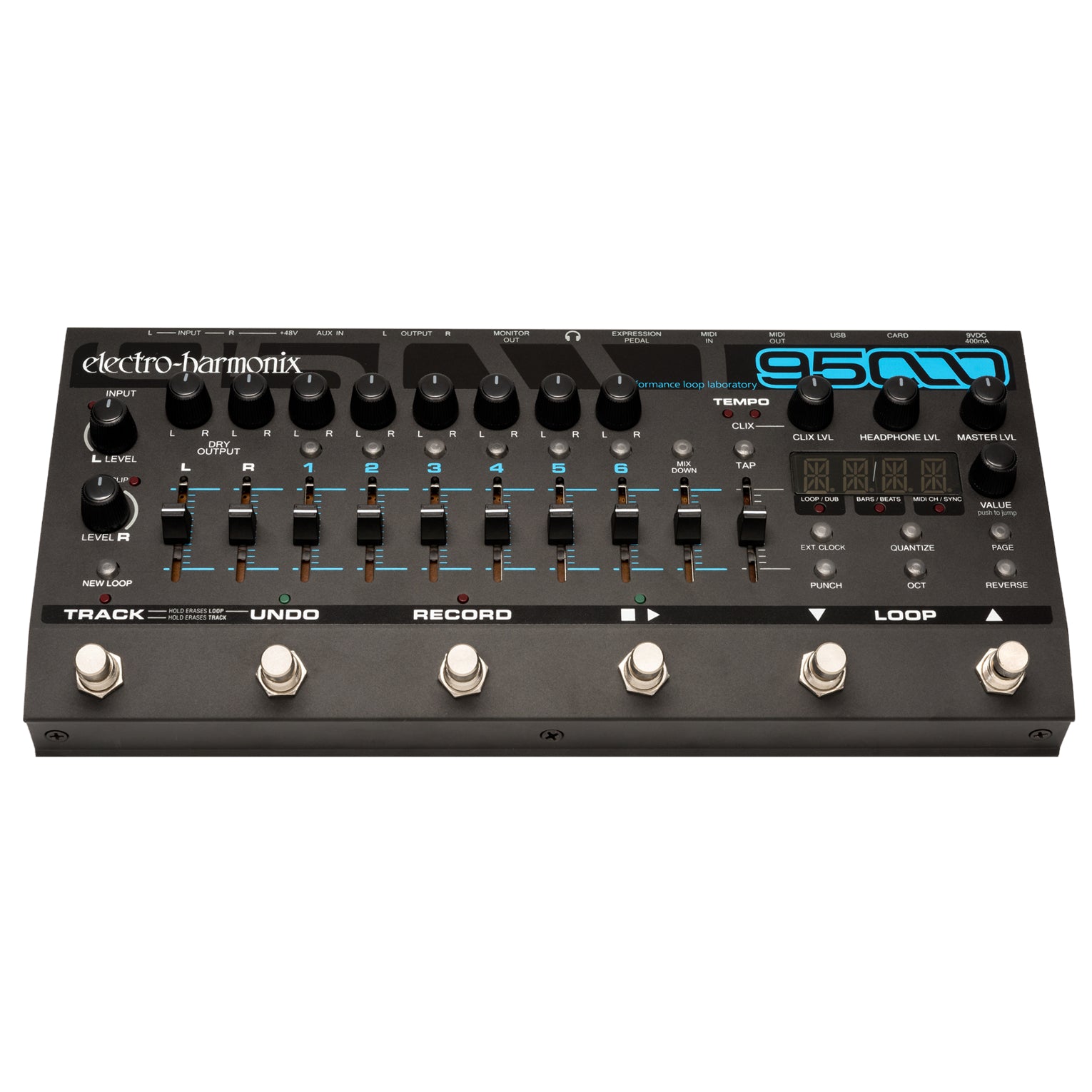 Electro-Harmonix 95000 Performance Loop Laboratory looper — gray chassis, front view