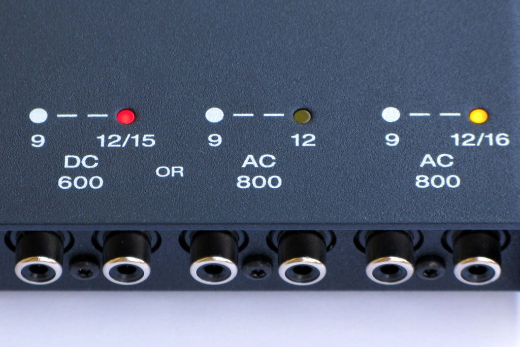 CIOKS AC10 pedal power supply — LED monitoring detail