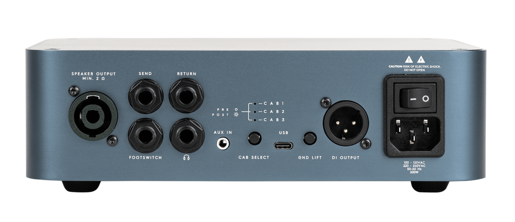 Darkglass Alpha Omega 500 bass amplifier - rear panel connections