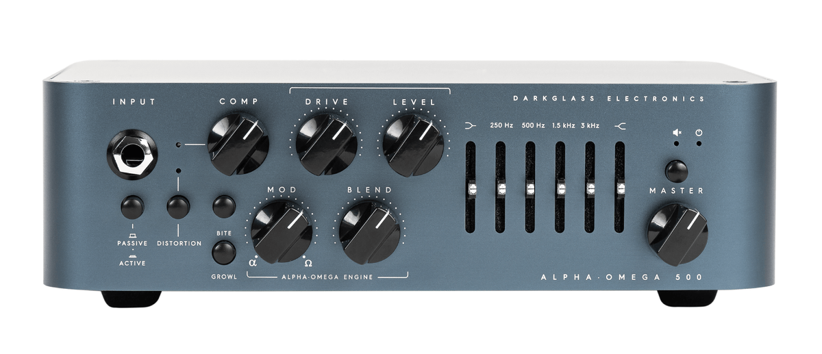 Darkglass Alpha Omega 500 bass amplifier - front panel controls