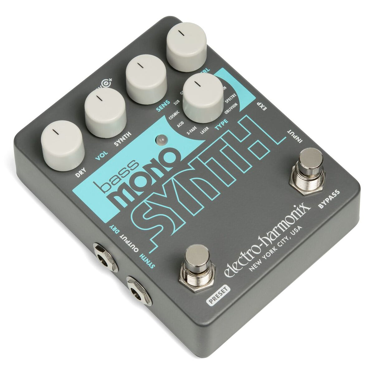 New Electro-Harmonix EHX Bass Mono Synth Synthesizer Guitar Pedal