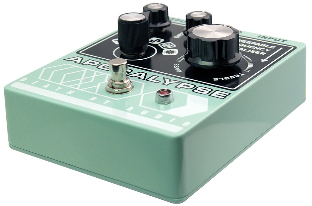 Death By Audio Apocalypse fuzz pedal - rotary selector and EQ detail