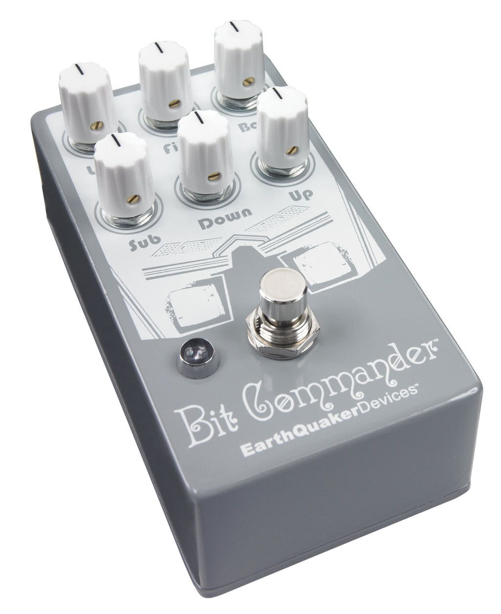 EarthQuaker Devices Bit Commander V2 synth pedal showing footswitch and status LED