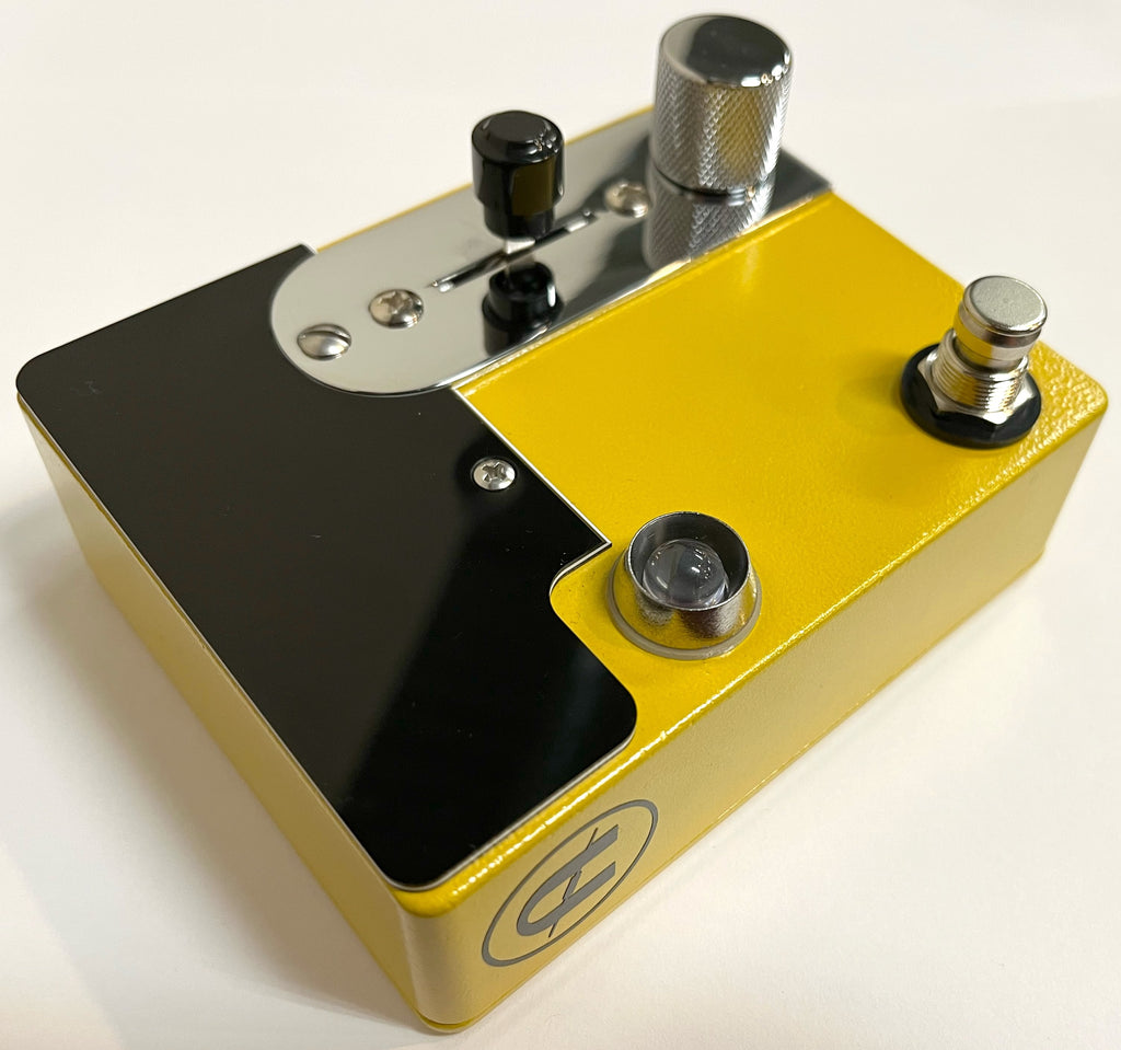 CopperSound Broadway butterscotch yellow black preamp pedal side view