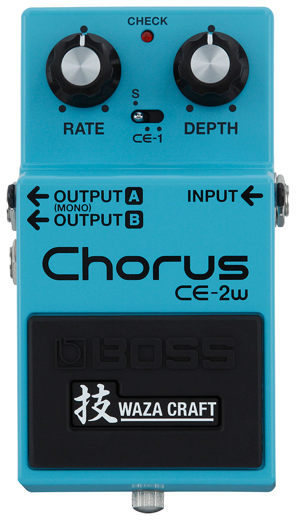 Boss CE-2W Waza Craft chorus pedal — front control panel view