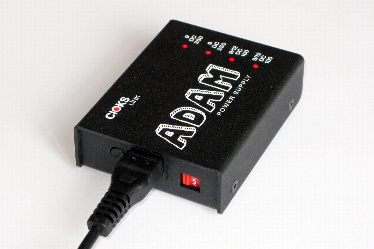 CIOKS ADAM Link pedal power supply — top label detail