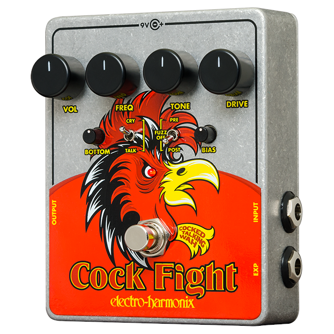 New Electro-Harmonix Cock Fight cocked talking wah pedal with fuzz