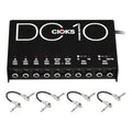 CIOKS DC10 pedal power supply — black unit with four included patch cables