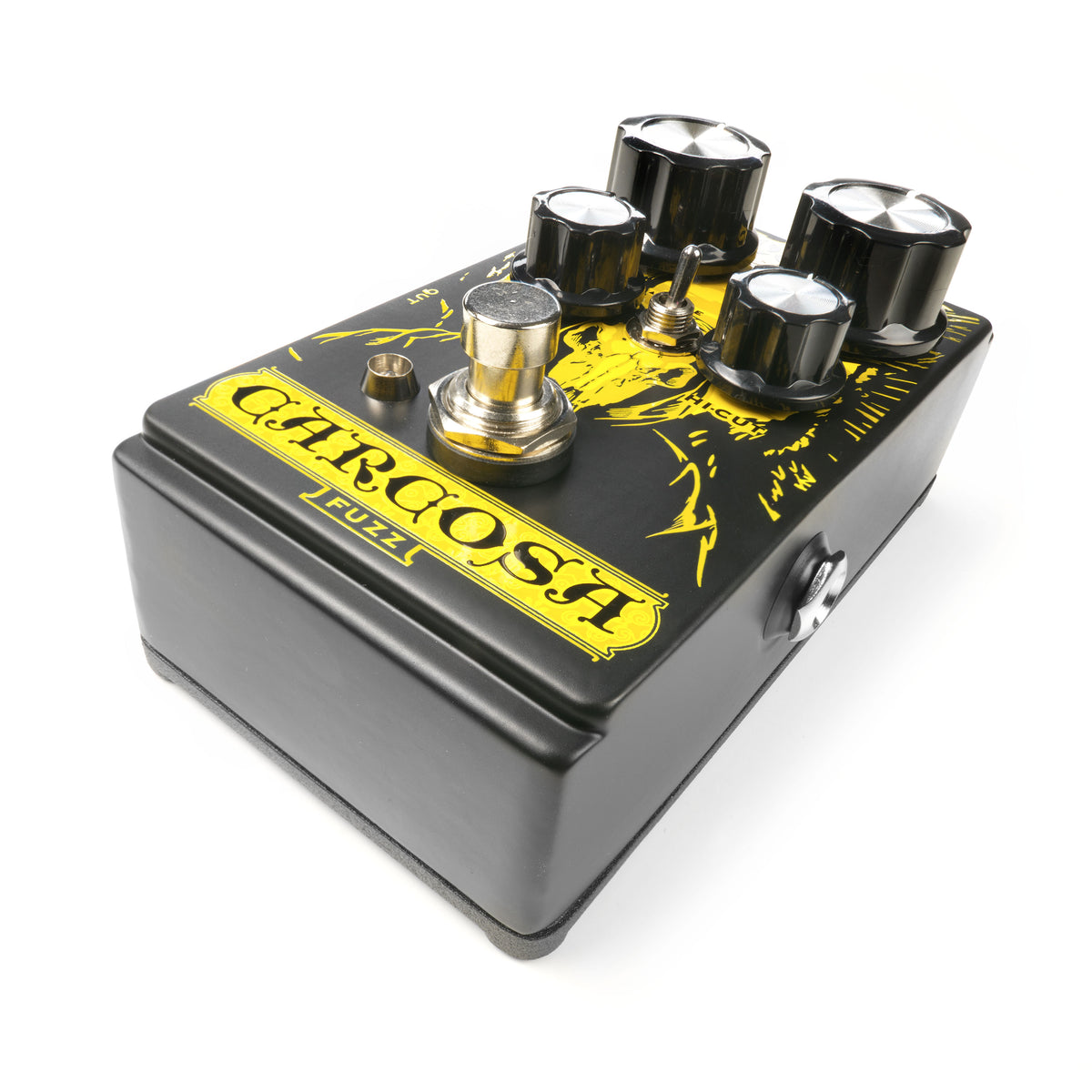 DigiTech DOD Carcosa fuzz pedal — side jack detail