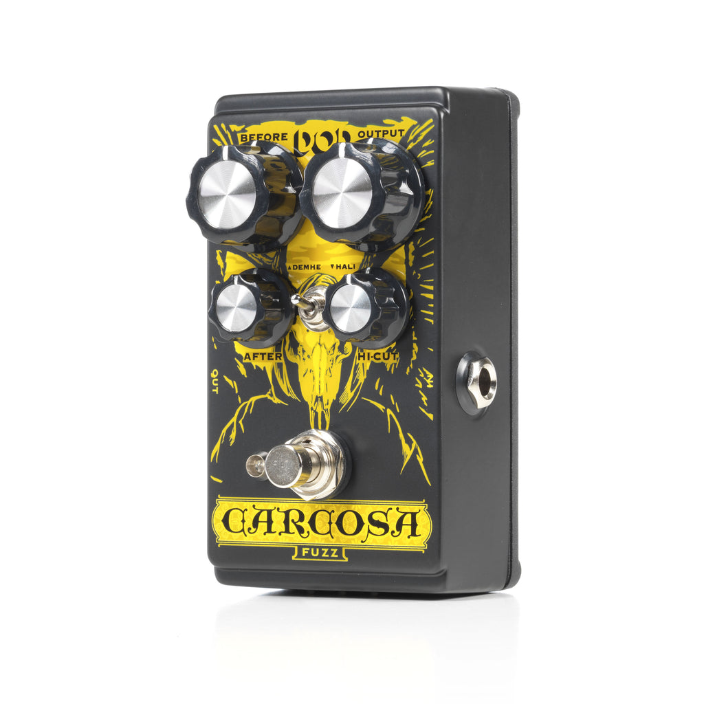 DigiTech DOD Carcosa fuzz pedal — standing right angle