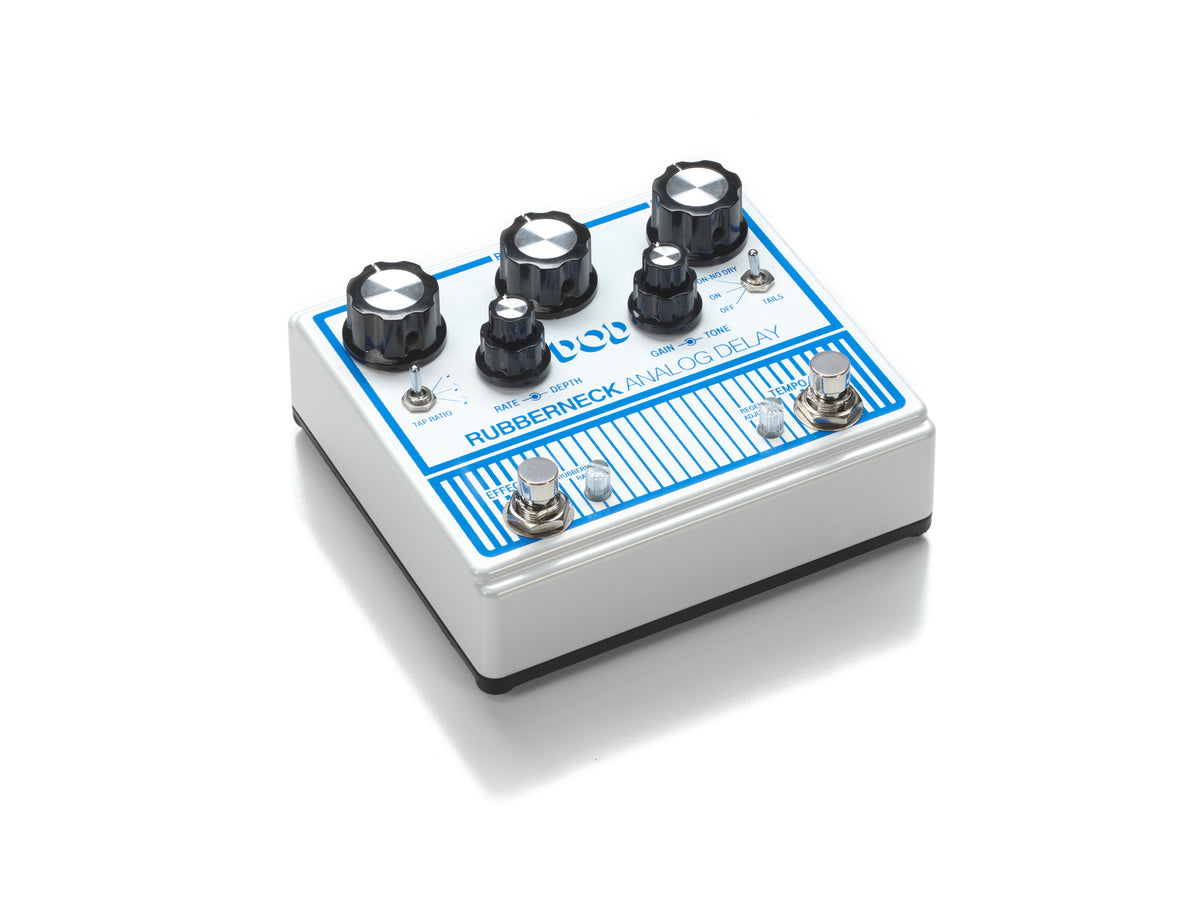DOD Rubberneck Analog Delay guitar effects pedal - angled view
