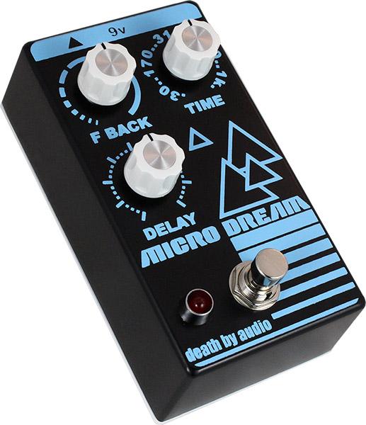 Death By Audio Micro Dream delay pedal — diagonal view