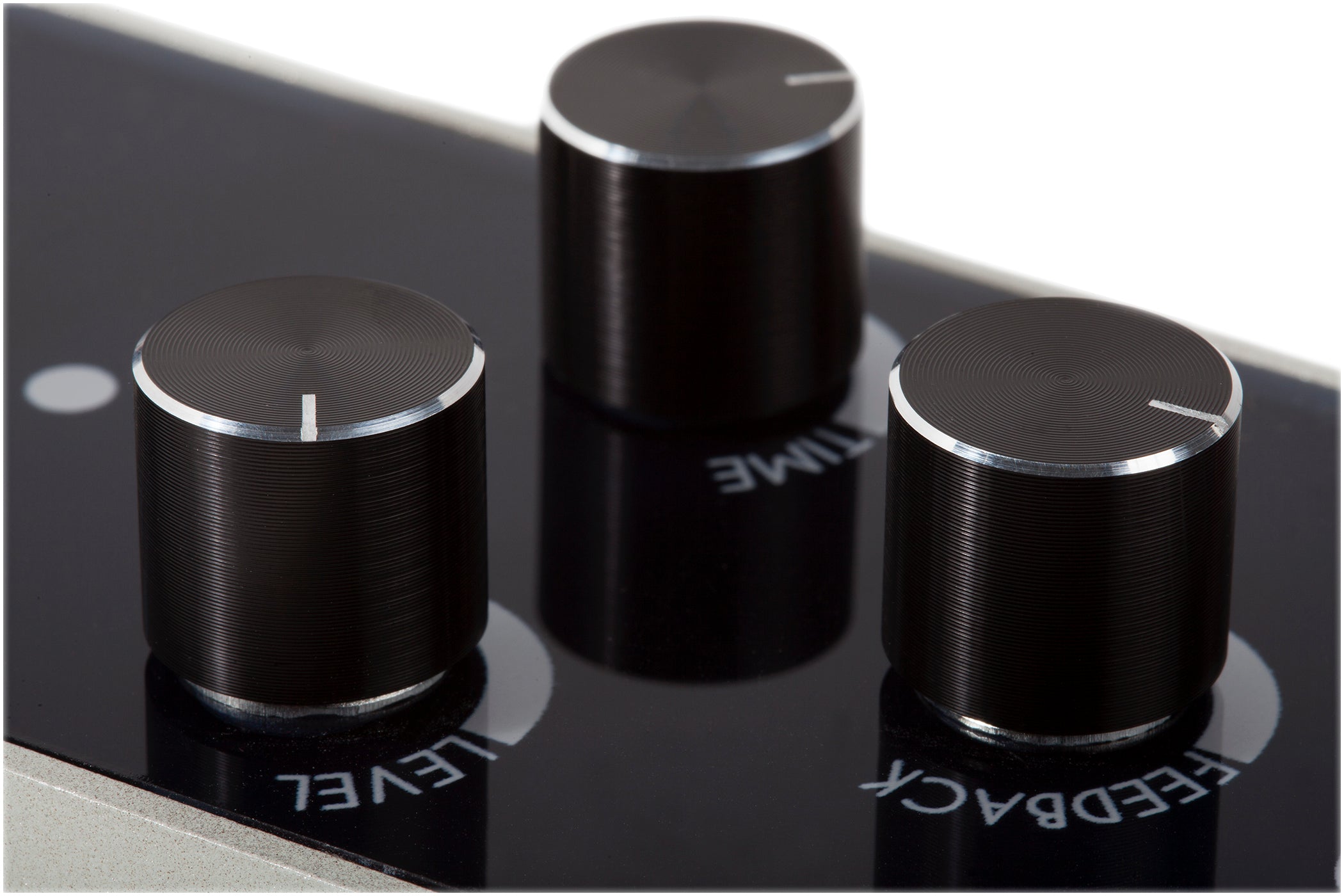 Foxgear Echoes analog delay pedal — control knobs detail