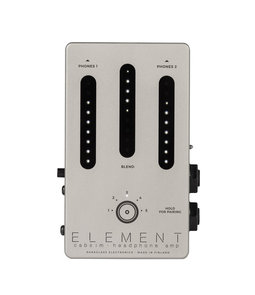 Darkglass Element headphone amp cab simulator - front panel sliders and controls