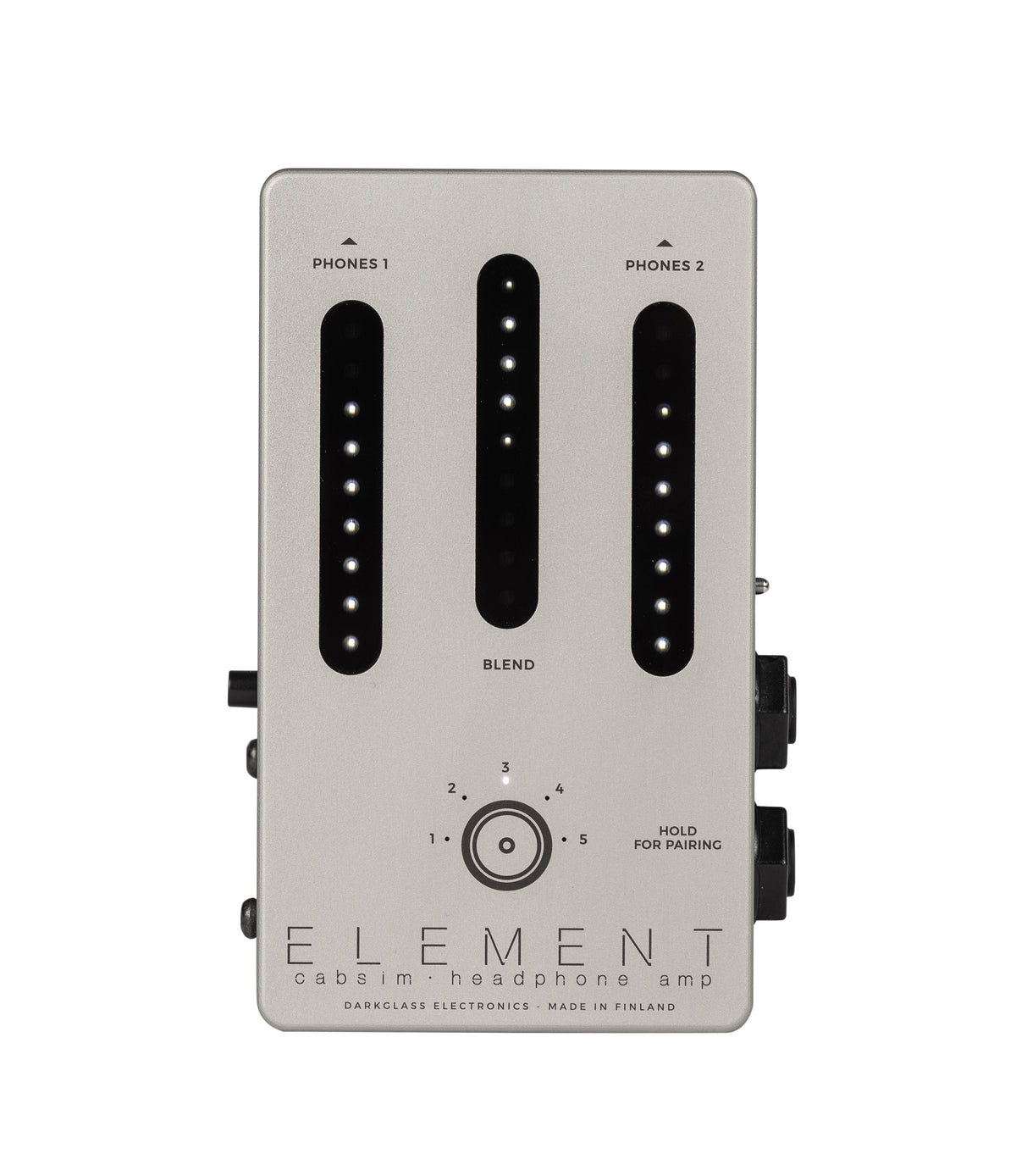 Darkglass Element headphone amp cab simulator - front panel sliders and controls
