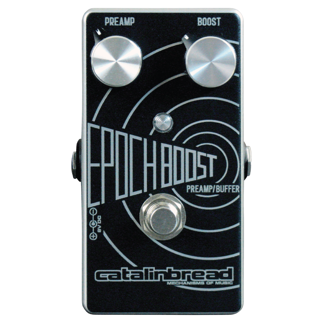 Catalinbread Epoch EP-3 preamp boost pedal — top view controls